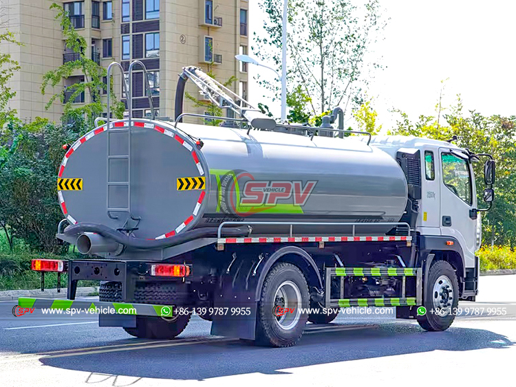 FOTON Heavy-duty Honey Suction Truck - Rear Right Side